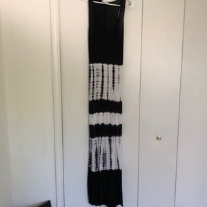 Black and white maxi dress